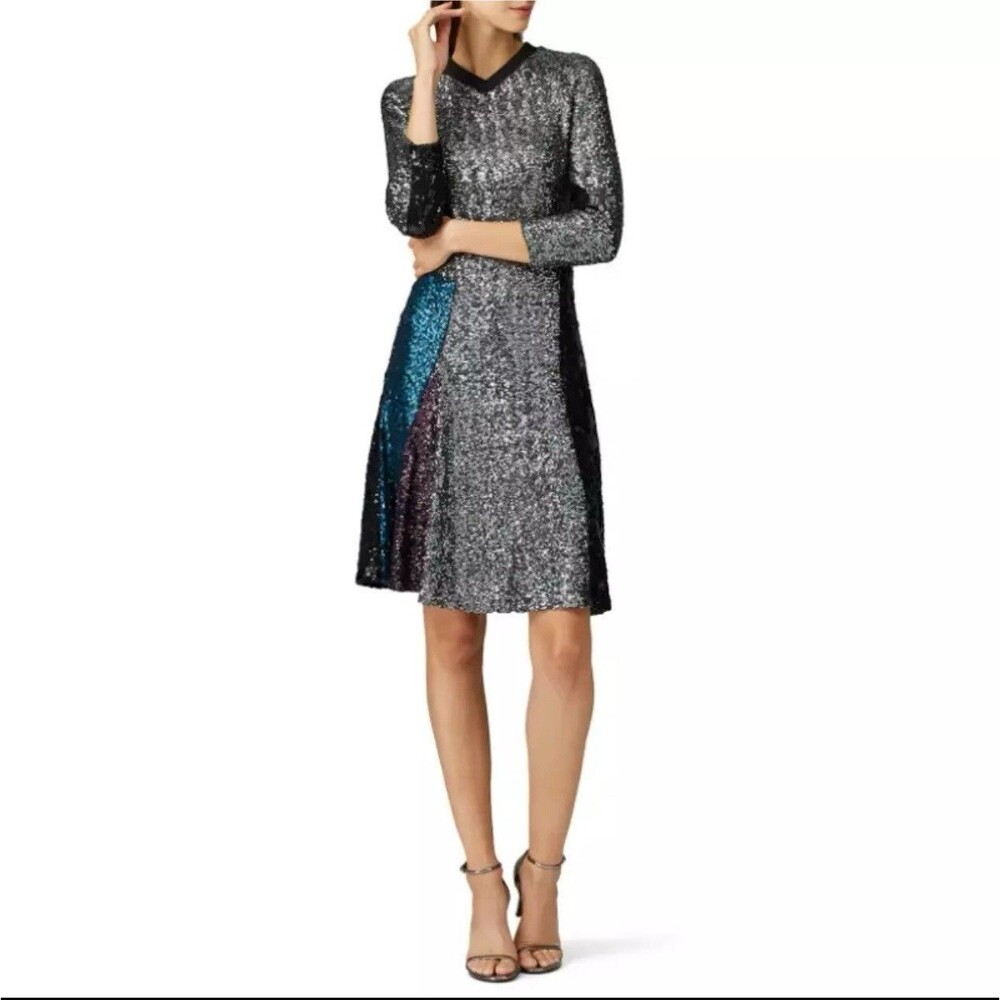 Koche Football Sequin Tee Shirt Dress Women’s 38 / US 6 Glam Sparkle Rocker RtR